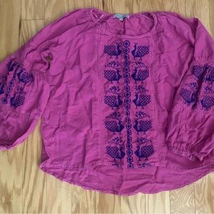 World Market embroidered bohemian blouse